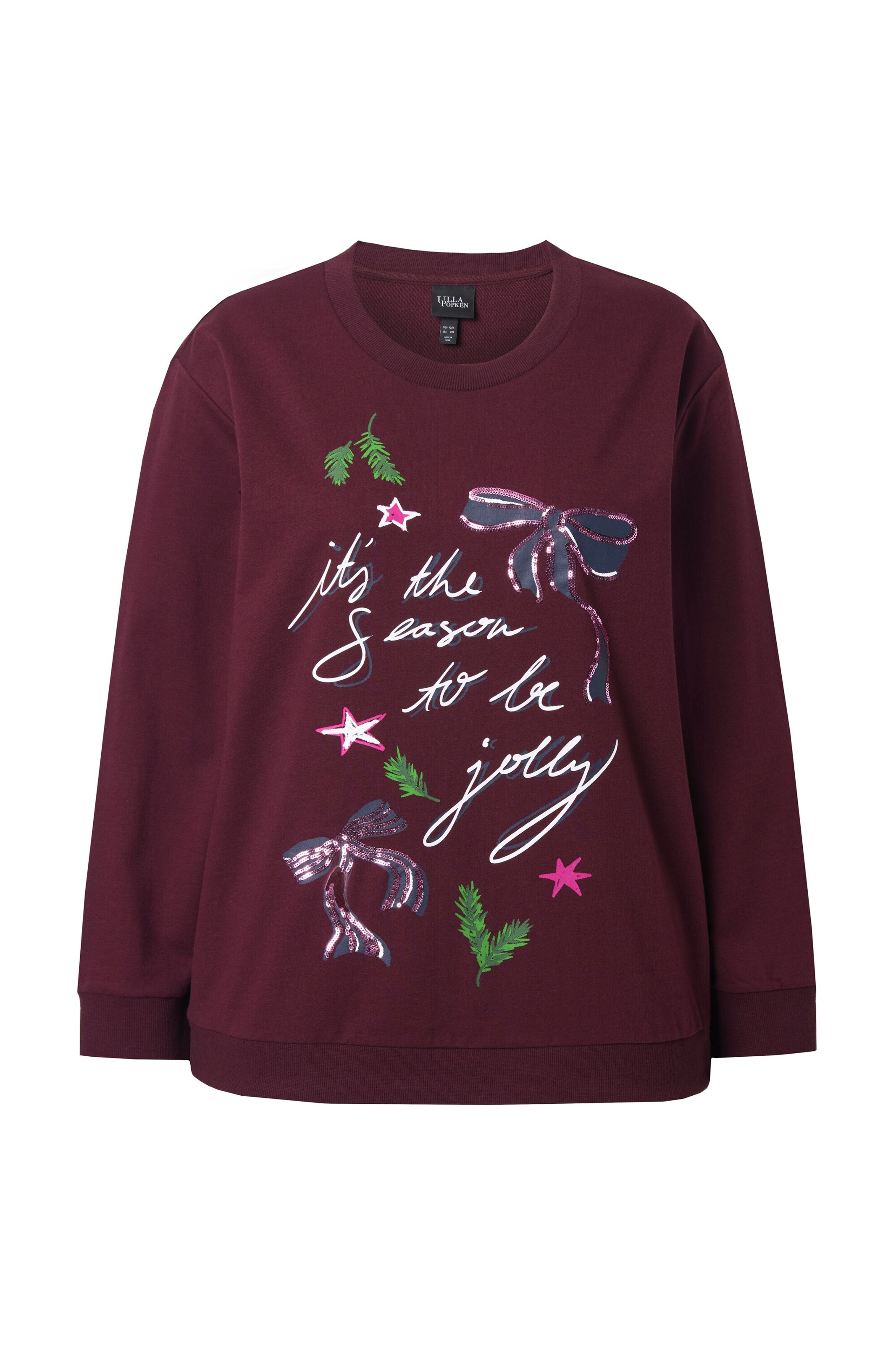 Ulla Popken Sweatshirt in Purple: front