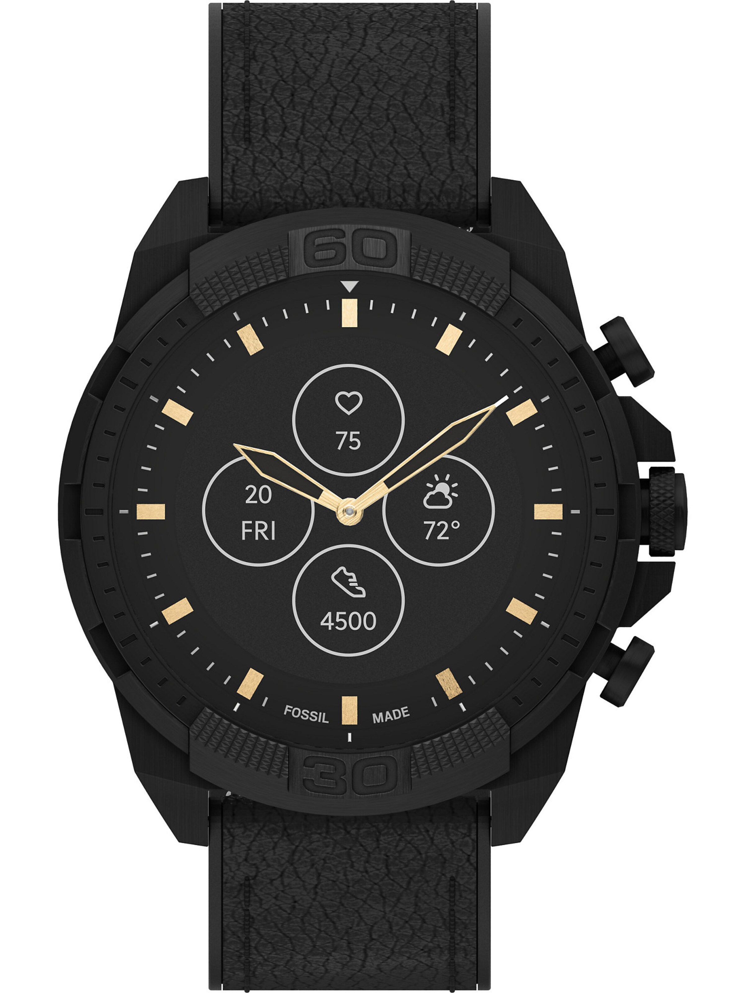 FOSSIL Uhr in gold / schwarz, Produktansicht