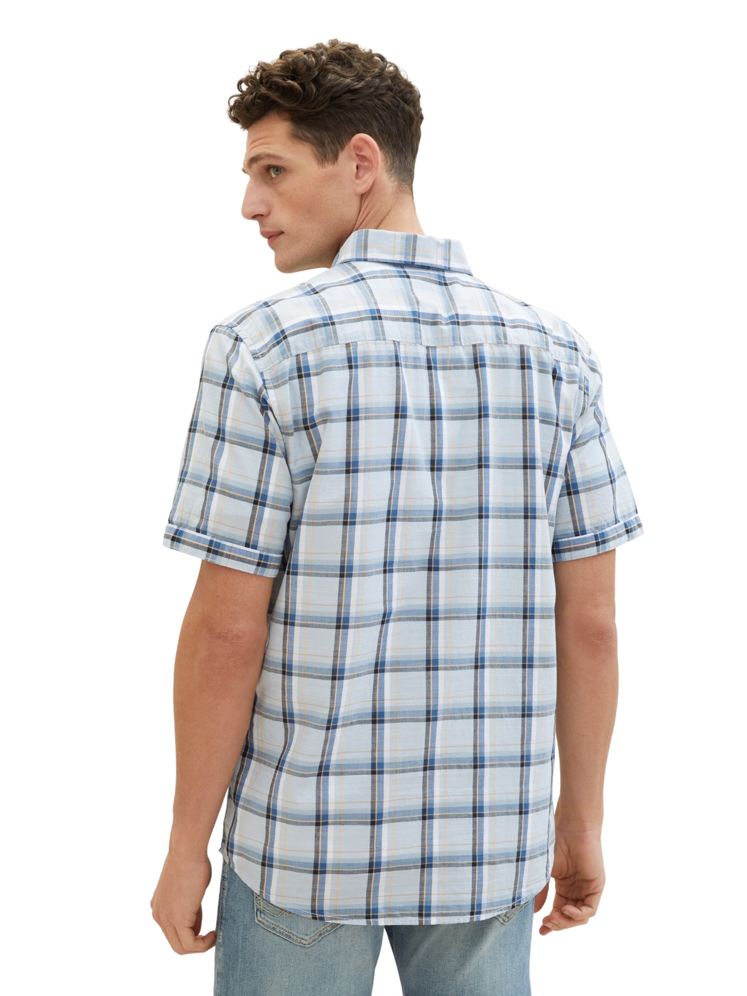 Coupe regular Chemise TOM TAILOR en bleu