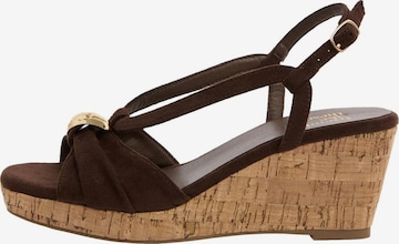 Sandalo di Friends Like These in marrone: frontale
