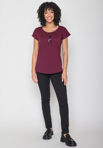 GREENBOMB Shirt 'Bike Romantic' in Purple