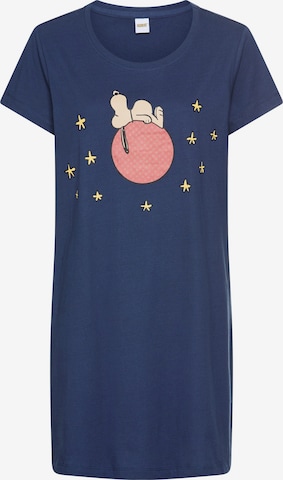 PEANUTS Nachthemd in Blau: Vorderseite