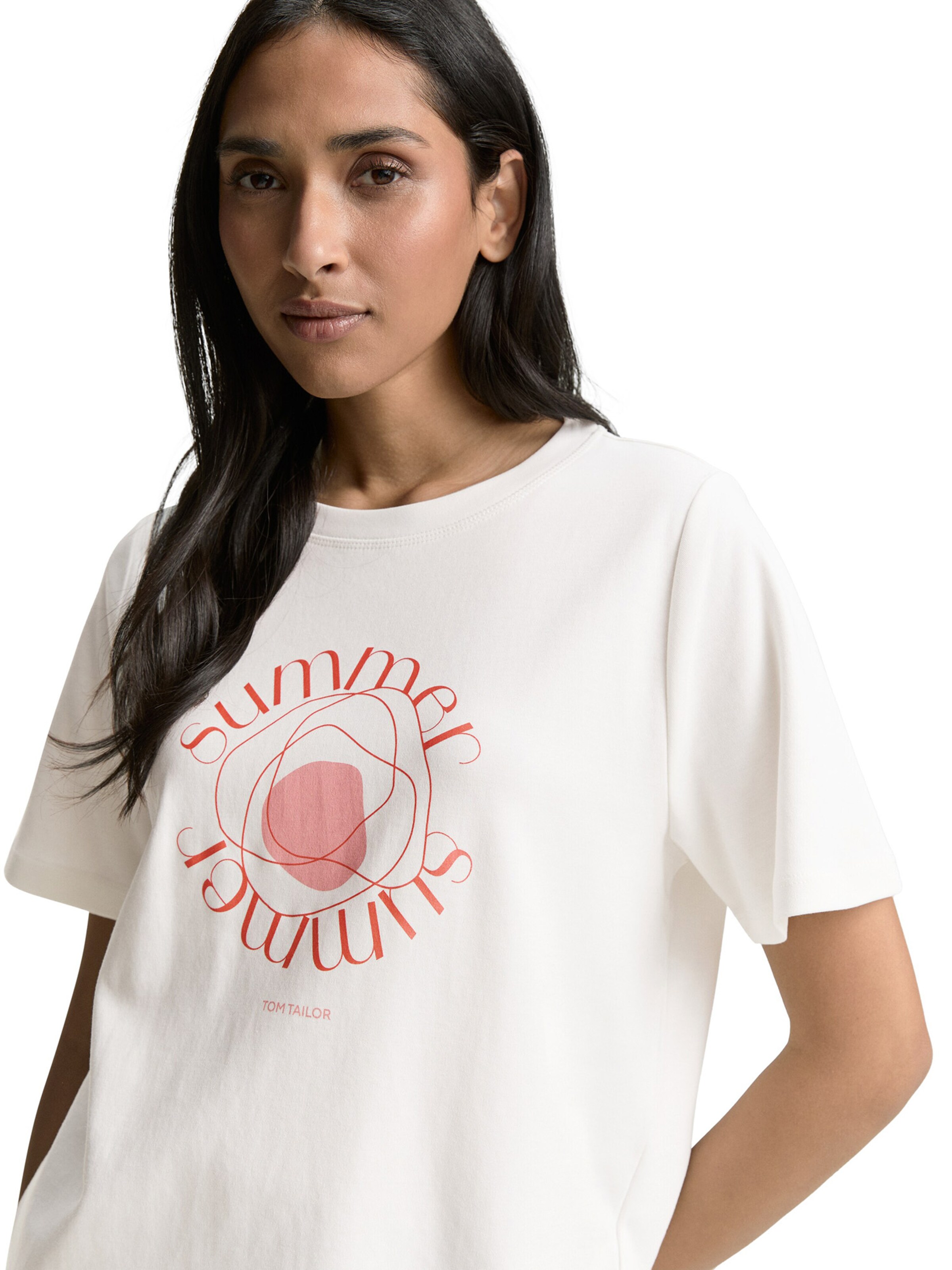 TOM TAILOR Tričko - Biela