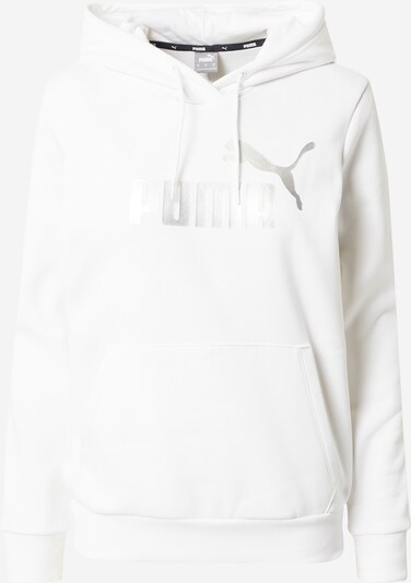 PUMA Sportsweatshirt i sølv / hvid, Produktvisning