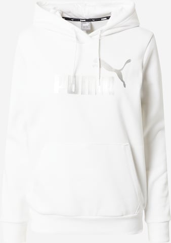 PUMA Athletic Sweatshirt in White: front