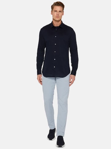 Boggi Milano Slim fit Zakelijk overhemd in Blauw