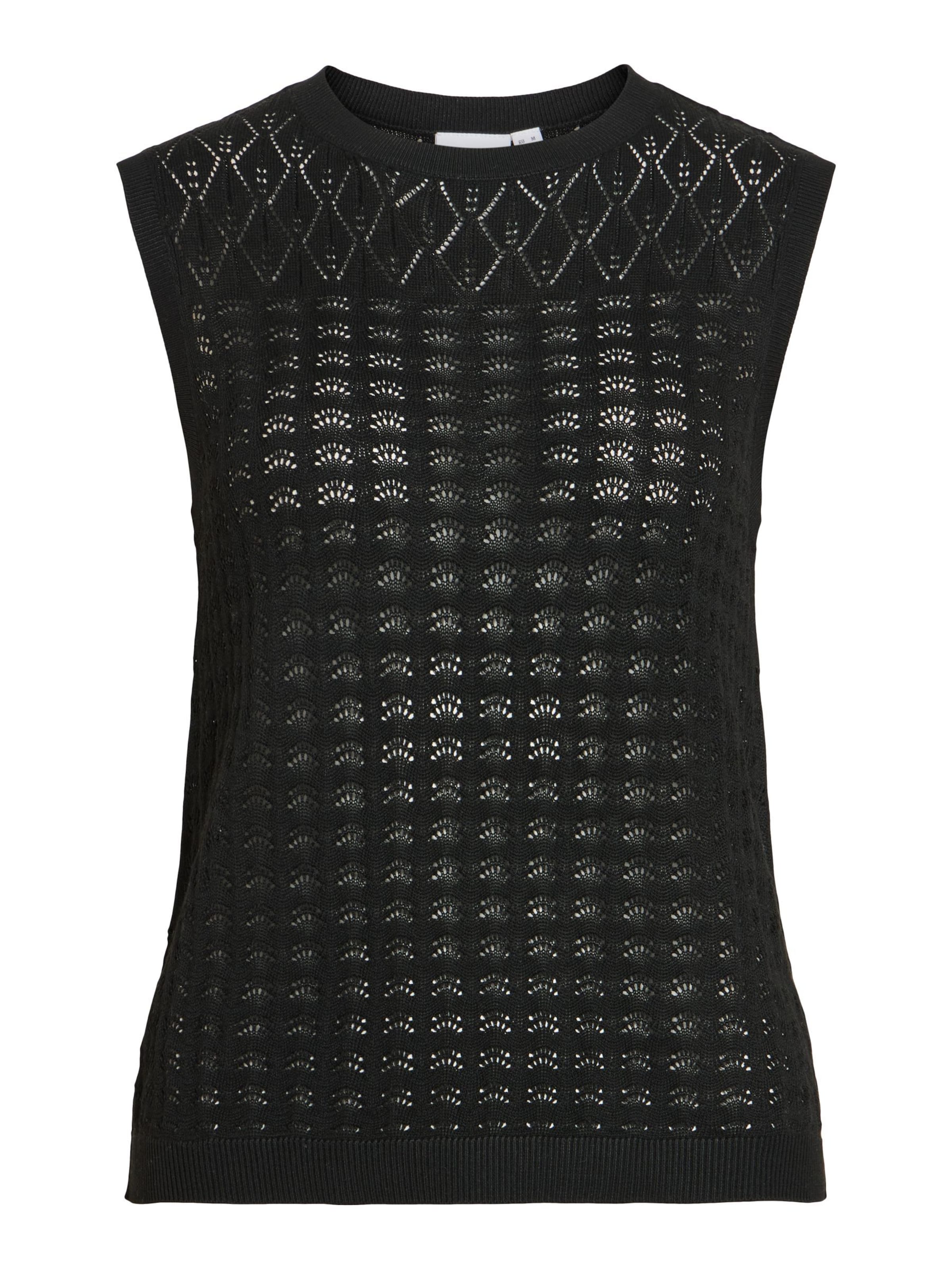VILA Sweater 'VIMylie' in Black: front