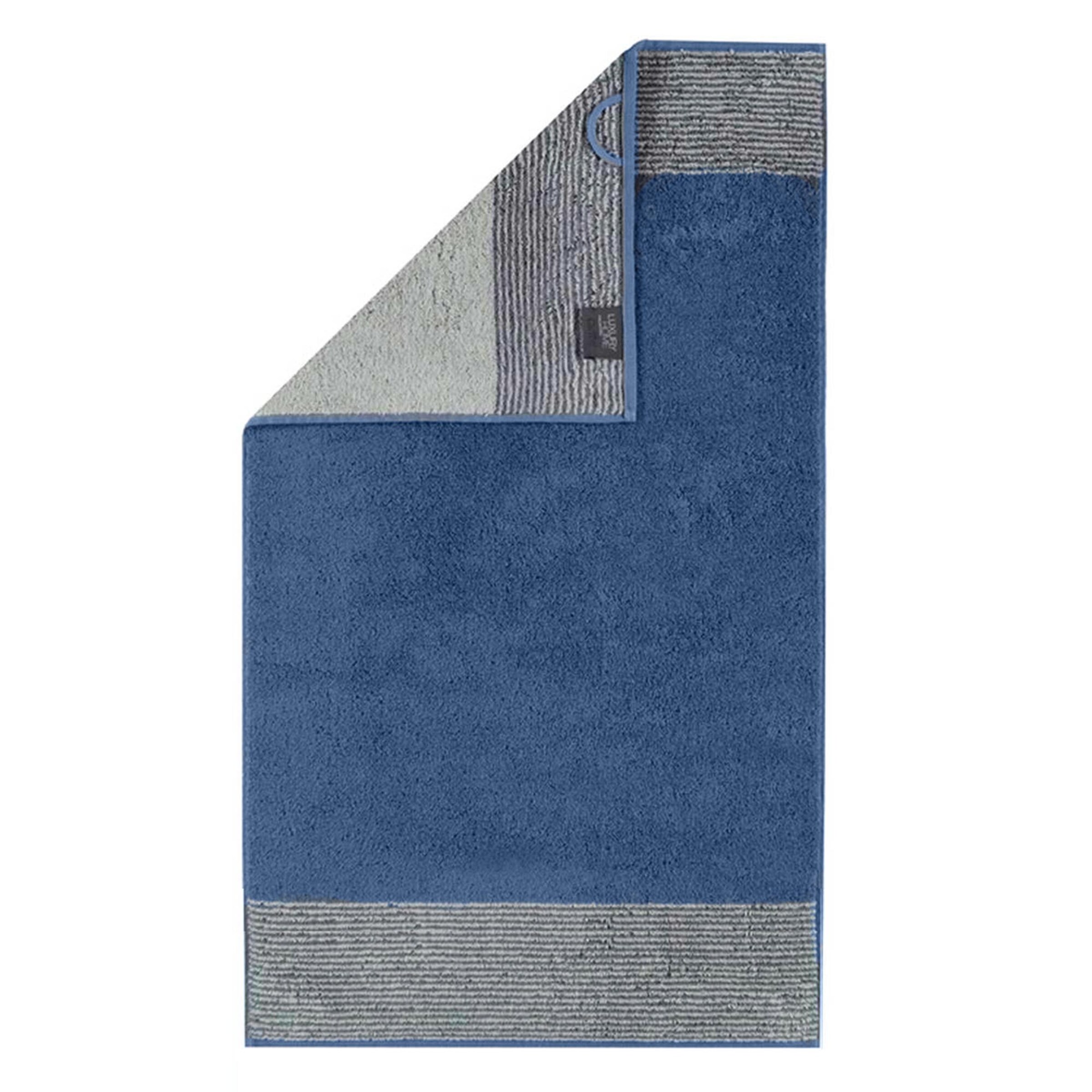 Serviette Cawö en bleu : devant