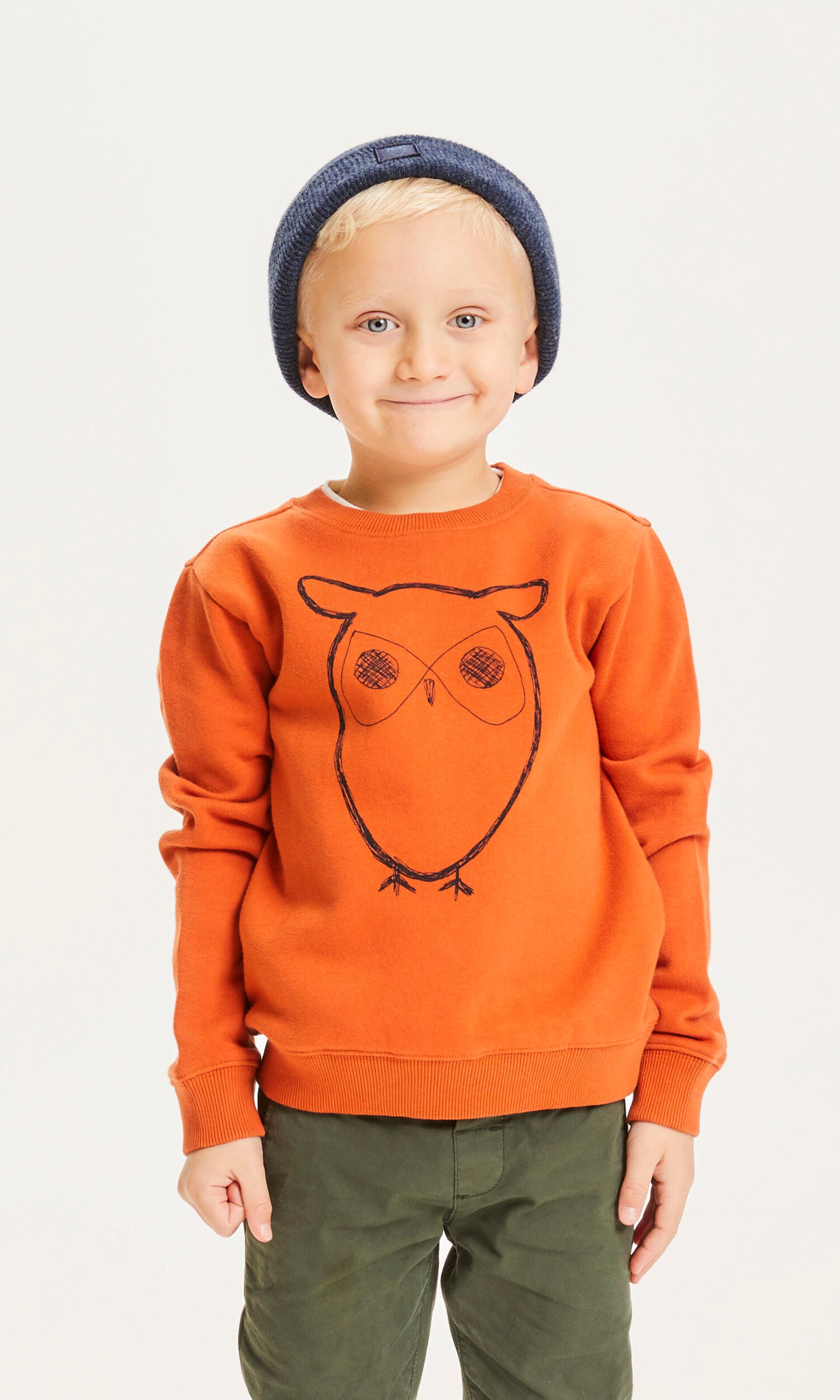 Kinder Teens (Gr. 140-176) KnowledgeCotton Apparel Sweatshirt 'Lotus' in Orange - LG16435 Kinder Teens (Gr. 140-176) KnowledgeCotton Apparel Sweatshirt 'Lotus' in Orange - LG16435