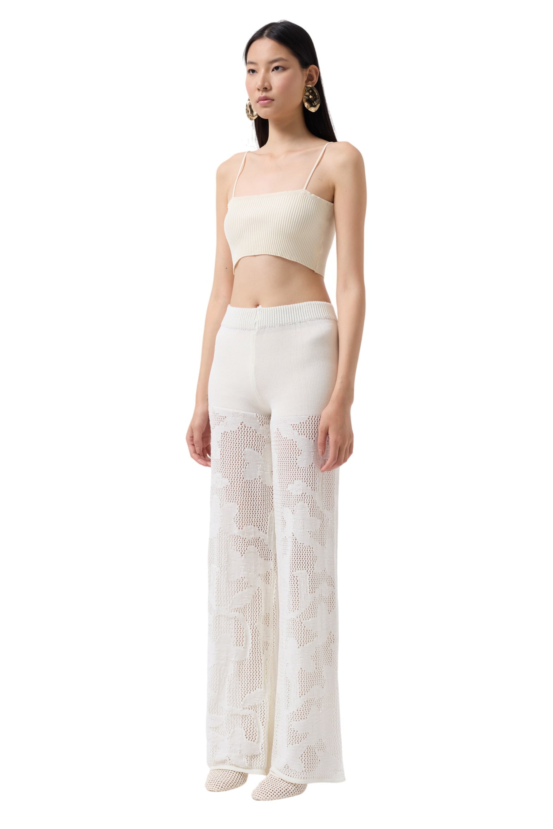 WOMAN VISION Boot cut Trousers in Beige