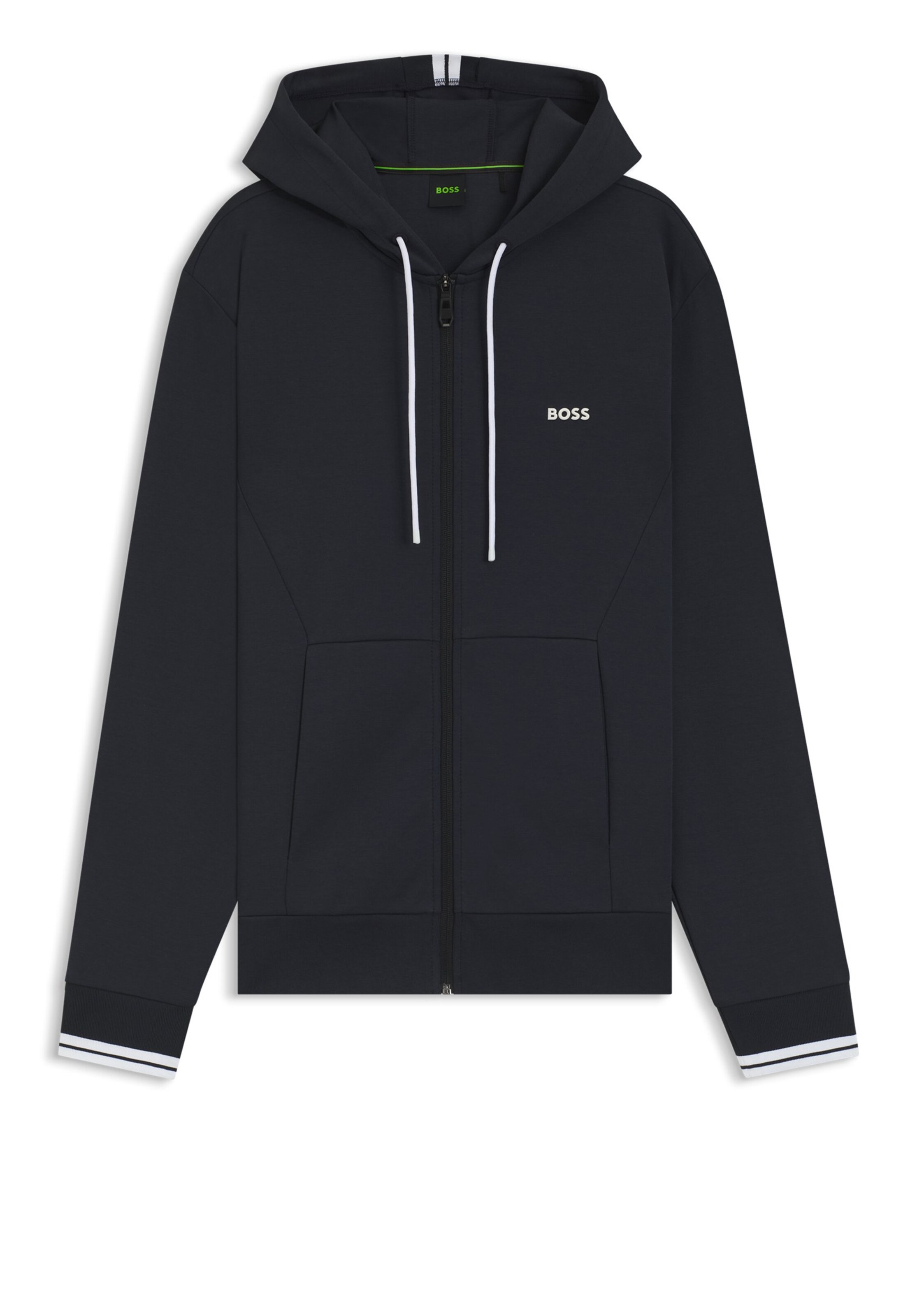 BOSS Zip-Up Hoodie in Blue: front