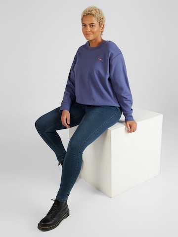 Levi's® PlusSweater majica 'PL Standard Crew Swtshrt' - plava boja