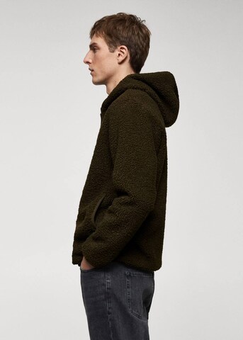 MANGO MAN Fleece jas in Groen