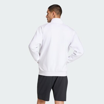 ADIDAS PERFORMANCE - Casaco de treino em moletão em branco