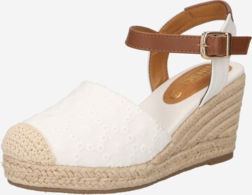 TOM TAILOR Sandals in White: front