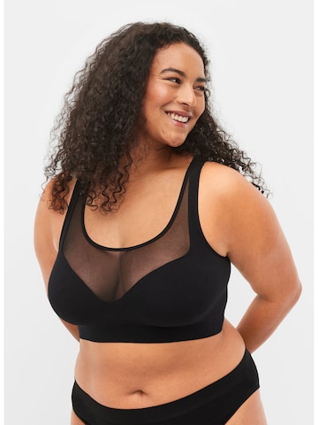 Col haut Soutien-gorge Devoted by Zizzi en noir : devant