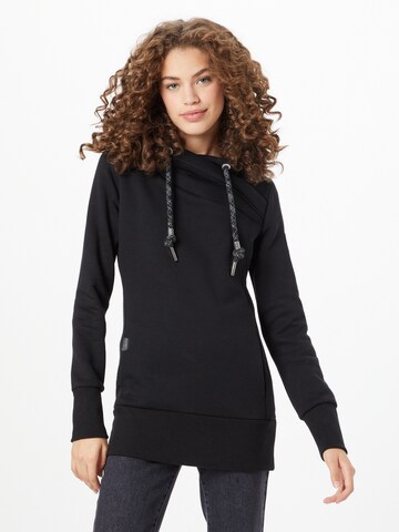 RagwearSweater majica 'Neska' - crna boja: prednji dio