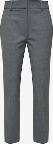 SELECTED FEMME Regular Pleated Pants 'Ria' in Grey: front