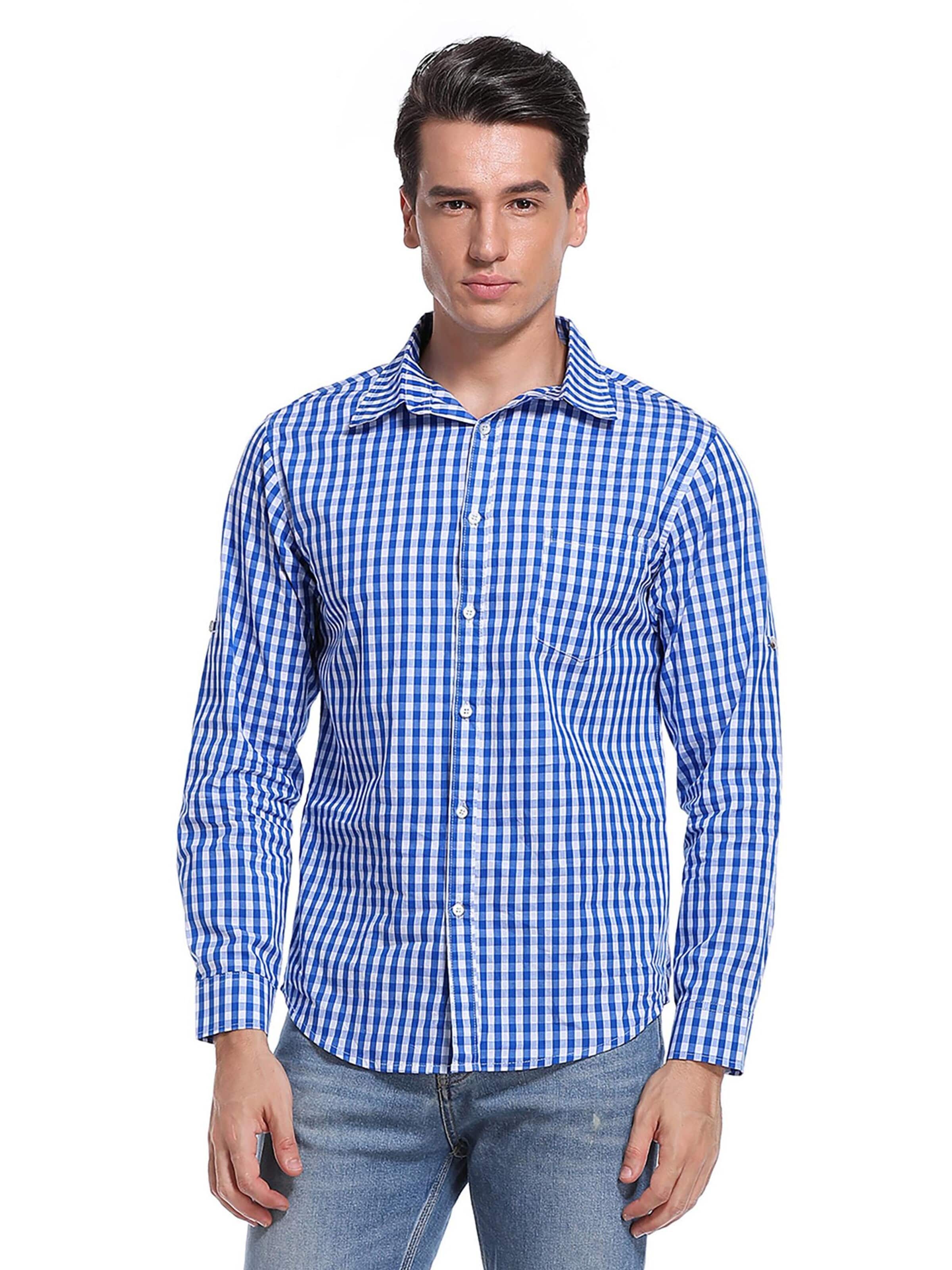 Yesfashion Regular Fit Hemd in Blau: Vorderseite