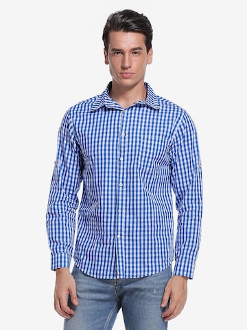 Yesfashion Regularny krój Koszulka ludowa w kolorze niebieski: przód
