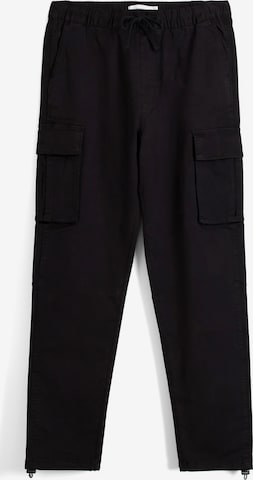 Pantalon cargo Bershka en noir : devant