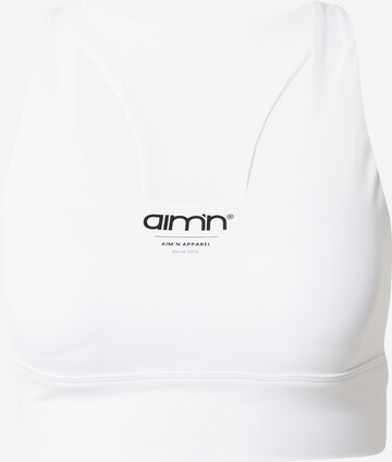 Bustino Reggiseno sportivo di aim'n in bianco: frontale