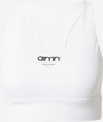 aim'n Bustier Sports-BH i hvit: forside