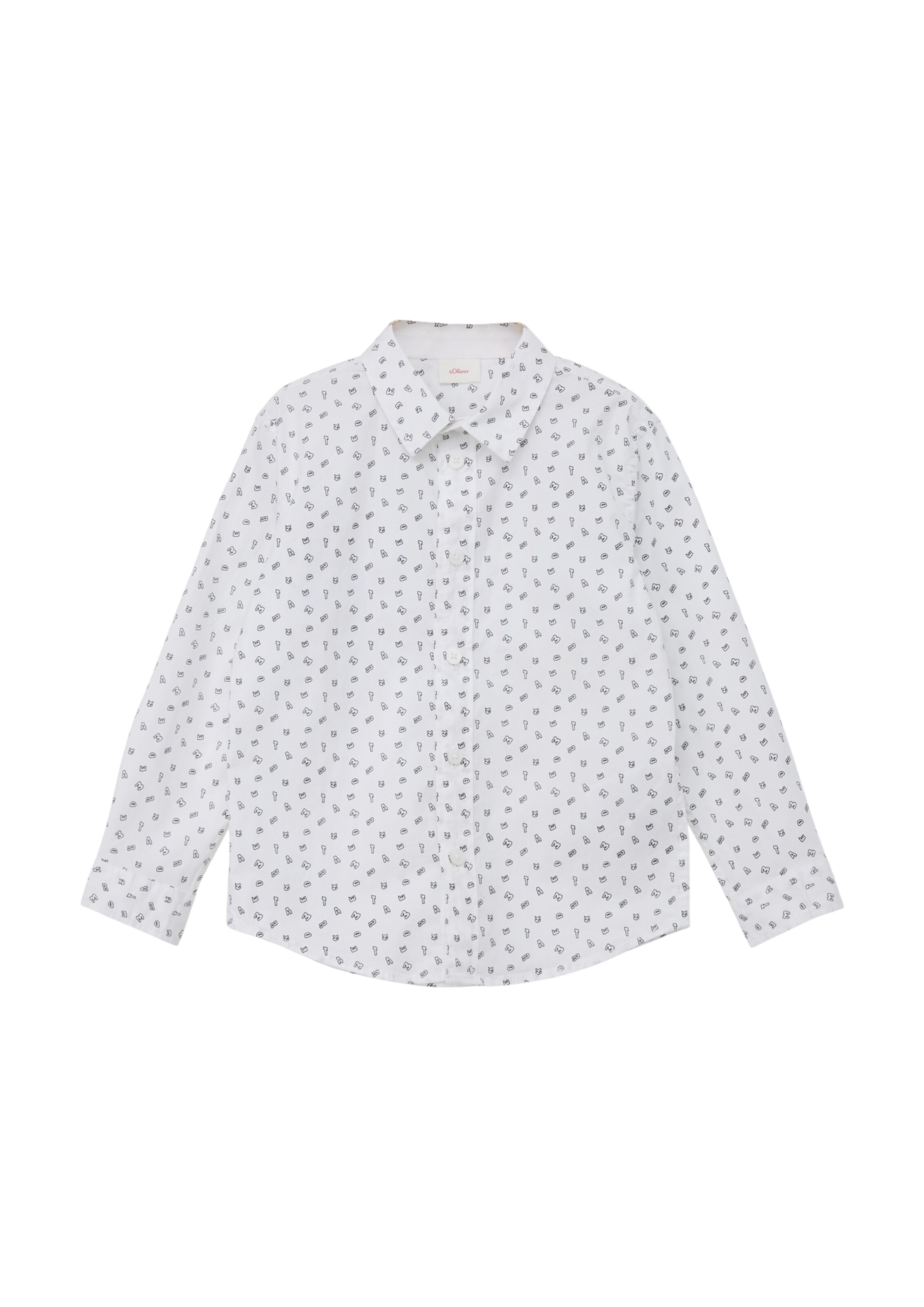 s.Oliver Regular Fit Hemd in Weiß: Vorderseite