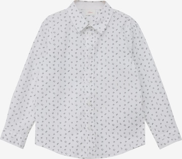 s.Oliver Regular fit Button up shirt in White: front