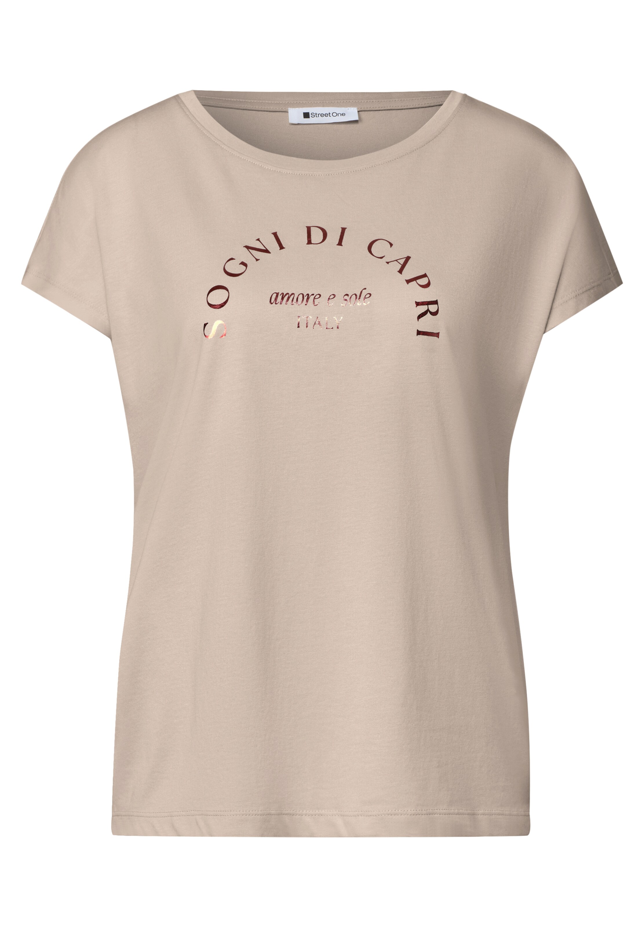 STREET ONE Shirt in Beige: Vorderseite