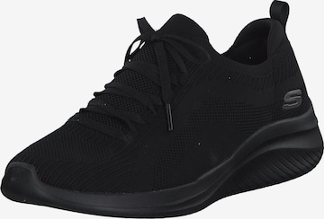 Baskets basses SKECHERS en noir : devant