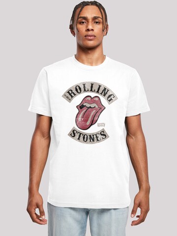 T-Shirt 'The Rolling Stones' F4NT4STIC en blanc : devant