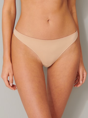 SCHIESSER Thong 'Invisible Lace' in Beige: front