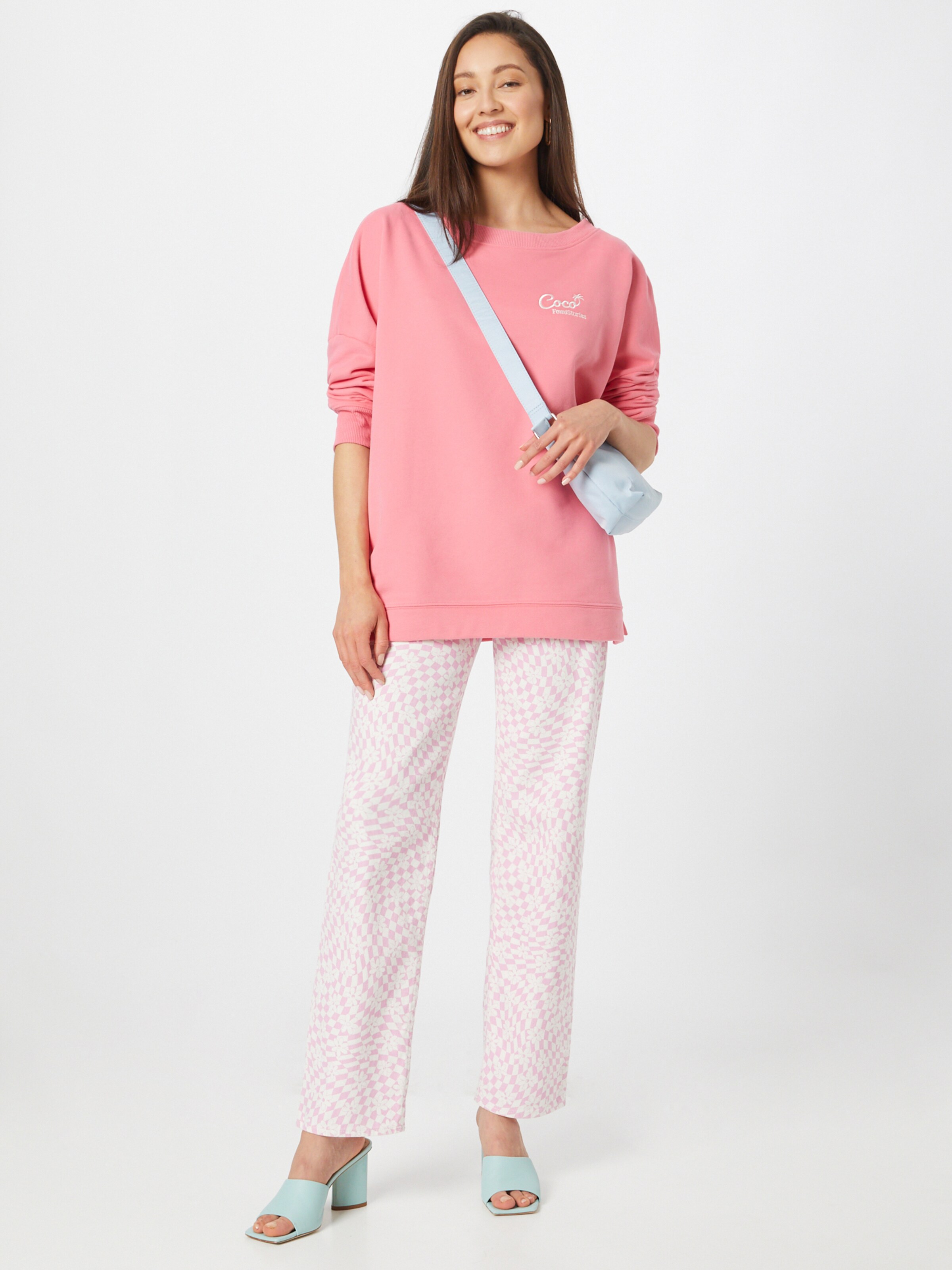 Frauen Sweat Femi Stories Sweatshirt 'RIA' in Rosa - DU91167 Frauen Sweat Femi Stories Sweatshirt 'RIA' in Rosa - DU91167