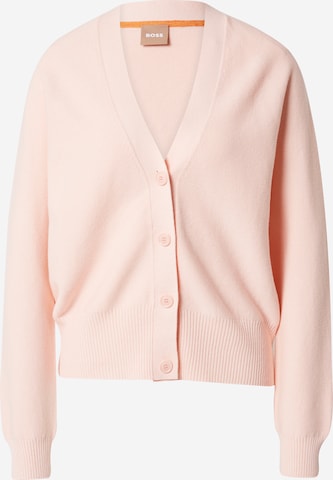 BOSS Orange Knit Cardigan 'Faduana' in Pink: front