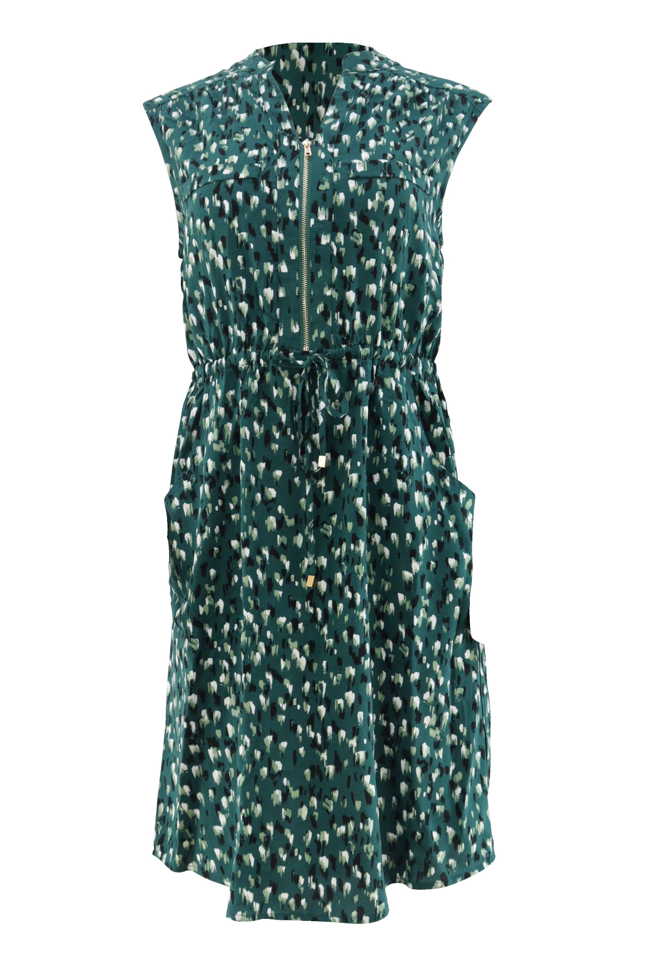 Apricot Dress in Green: front