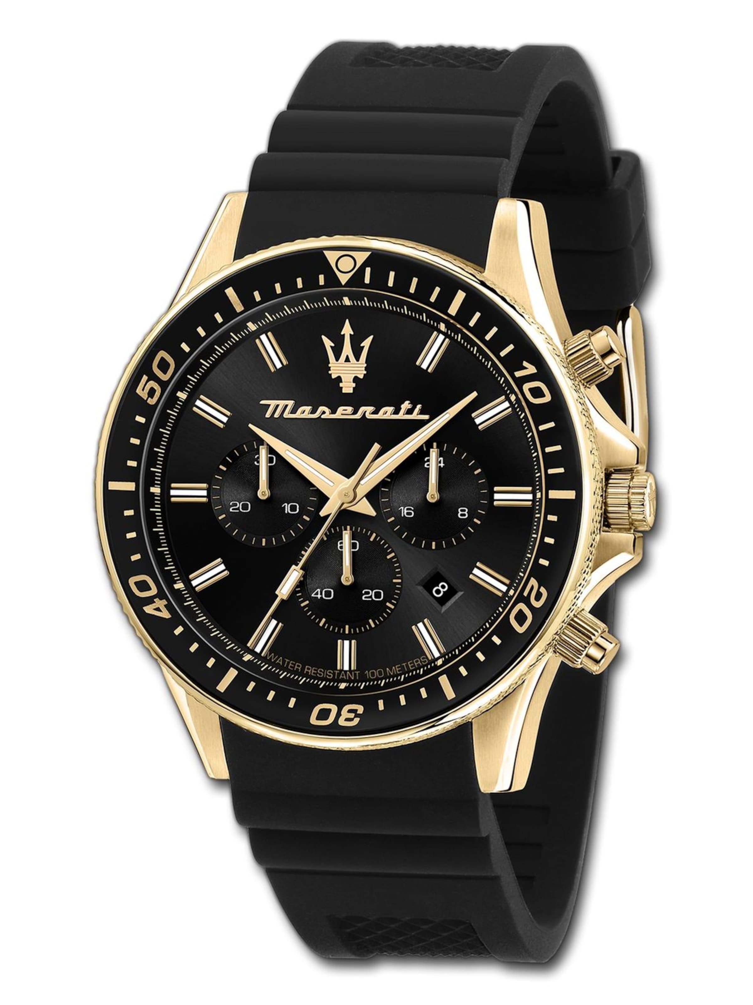 Maserati Analoog horloge in Zwart: voorkant