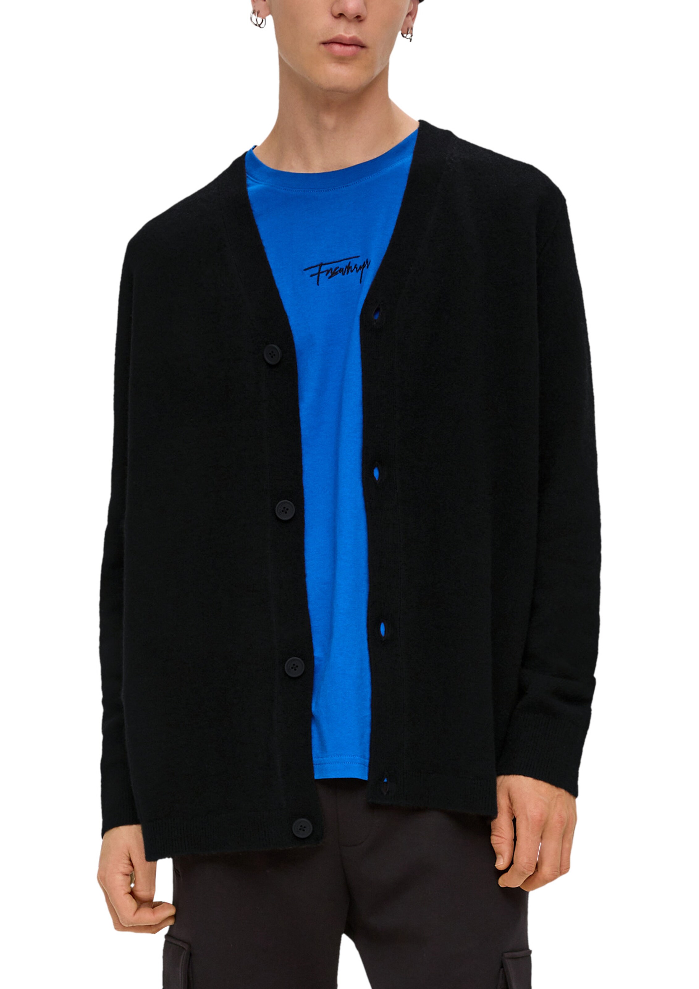 QS Knit Cardigan in Black