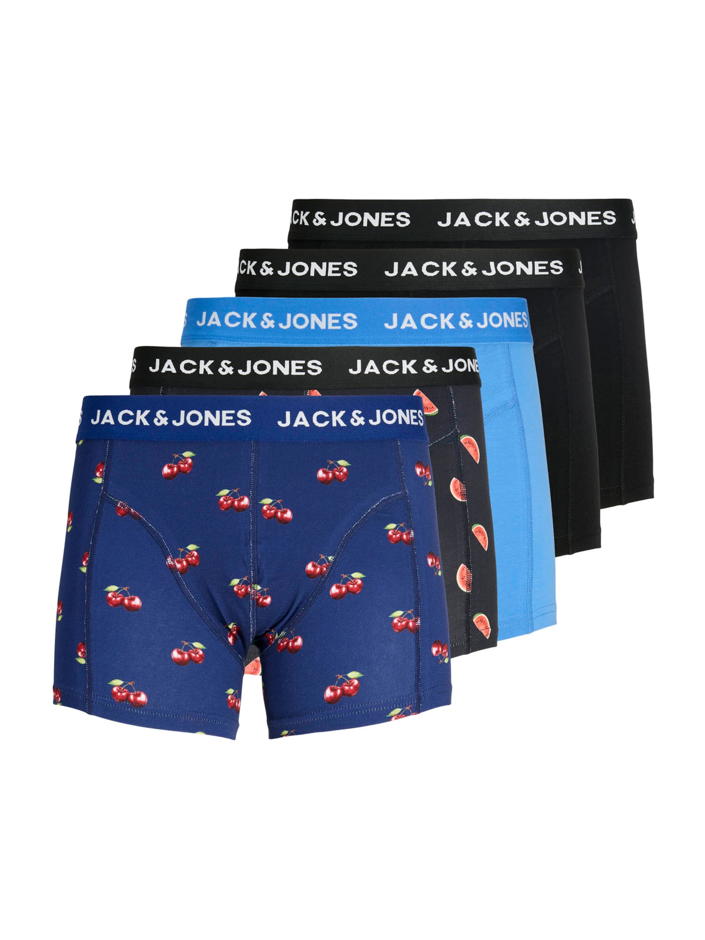JACK & JONES Boxers 'JACTHOR' en XS en marine / azur / noir / blanc, Vue avec produit
