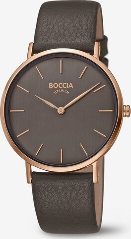 Boccia Titanium Analog Watch in Brown: front