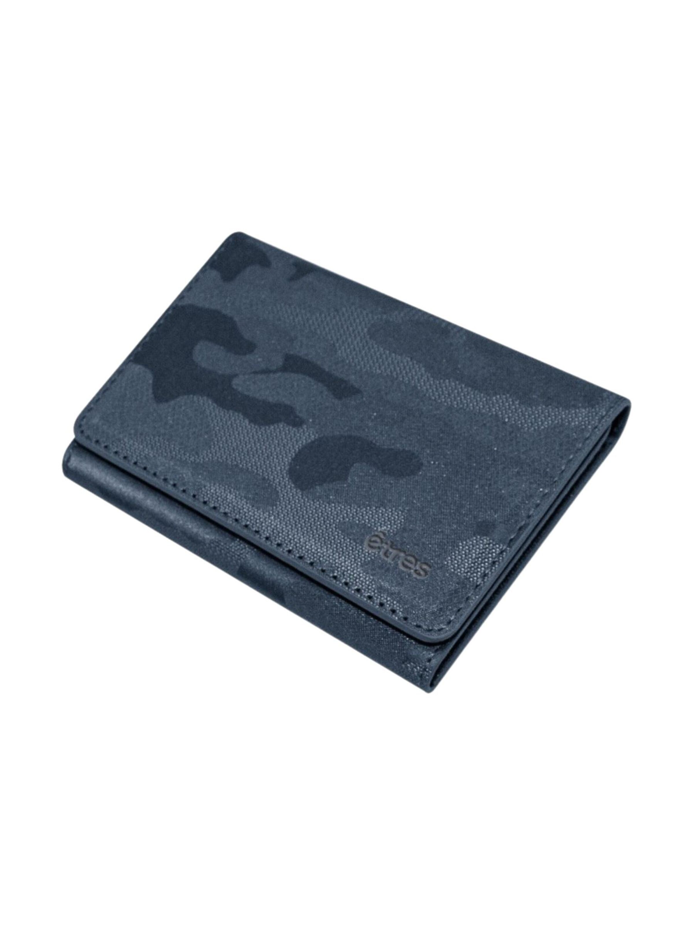 Techmade Wallet 'Etres Smart Wallet - Flach • Camo' in Blue: front