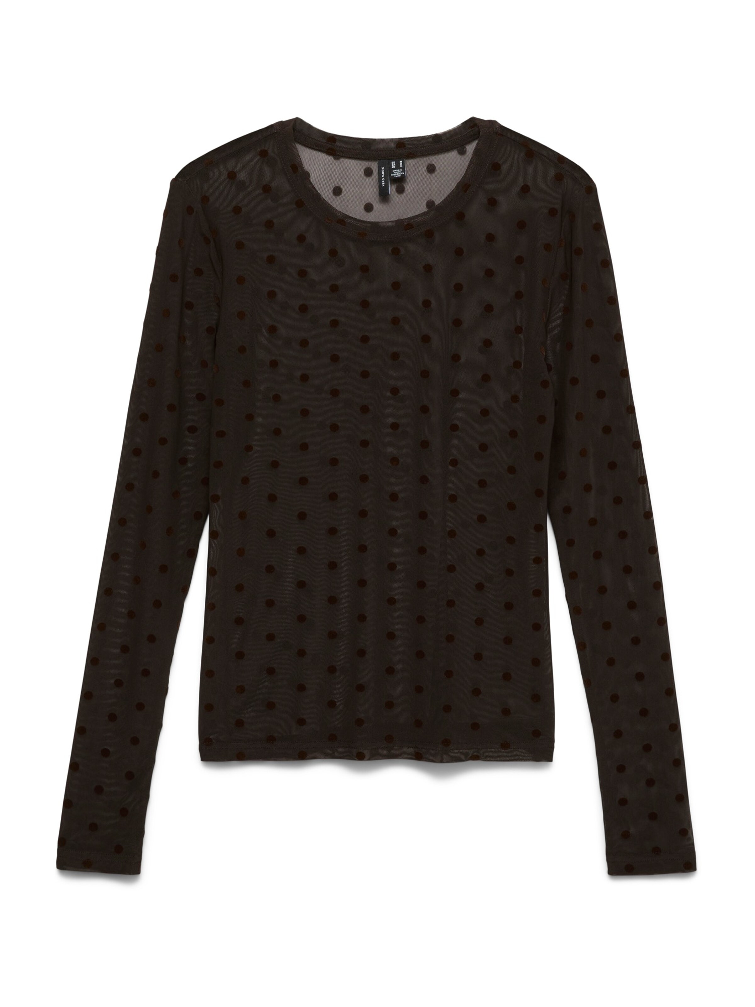 VERO MODA Футболка 'VMLOVA' в размере XS в Темно-коричневый / Черный, Обзор товара