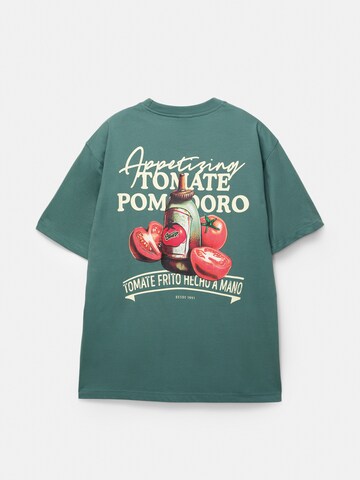 T-Shirt 'STWD' Pull&Bear en vert