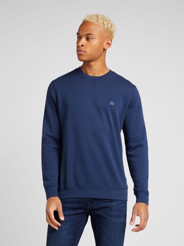 Sweat-shirt 'Westart' BOSS en bleu : devant