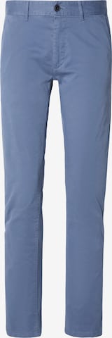 BOSS - Pantalón chino en azul: frente