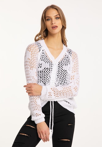 myMo ROCKS - Pullover 'Rovic' em branco: frente