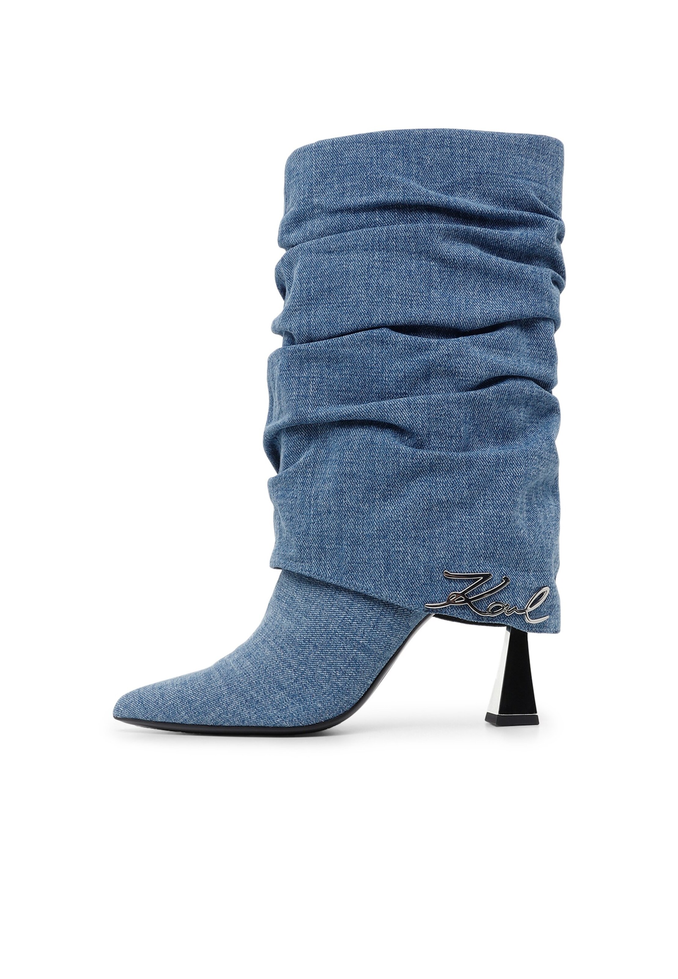 Bottines 'DEBUTANTE' Karl Lagerfeld en bleu : devant
