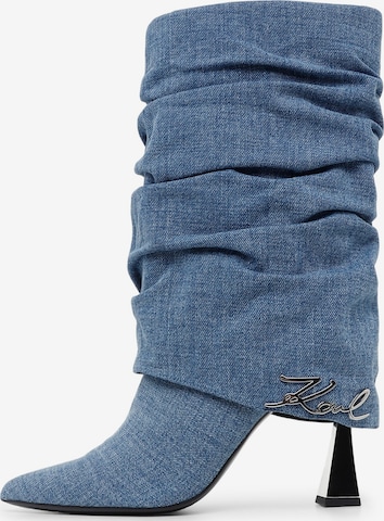 Karl Lagerfeld - Botines 'DEBUTANTE' en azul: frente