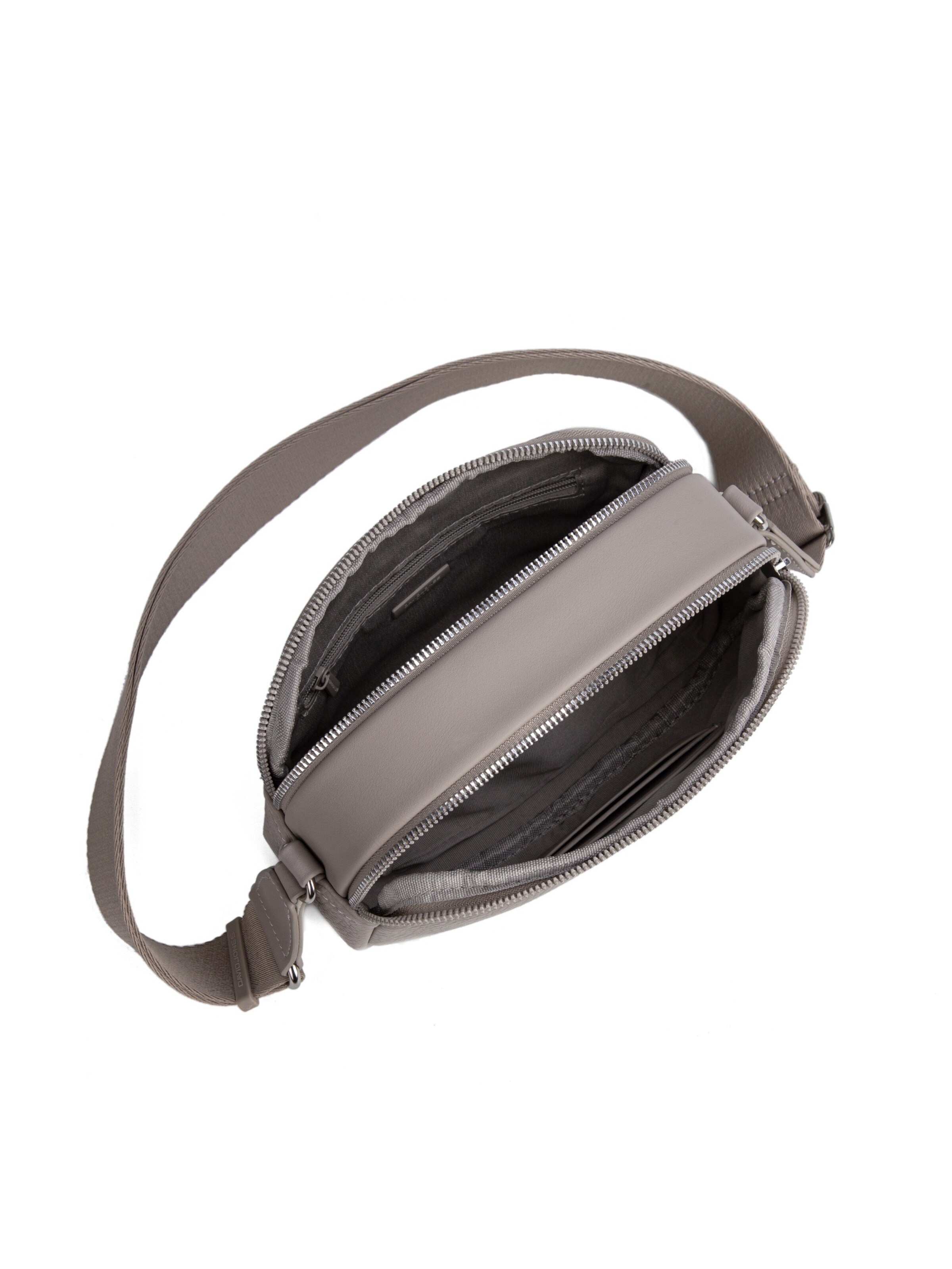 Borsa a tracolla 'Borsa a Tracolla David Jones Texture Grana Fine Doppio Scomparto' di David Jones in grigio: frontale