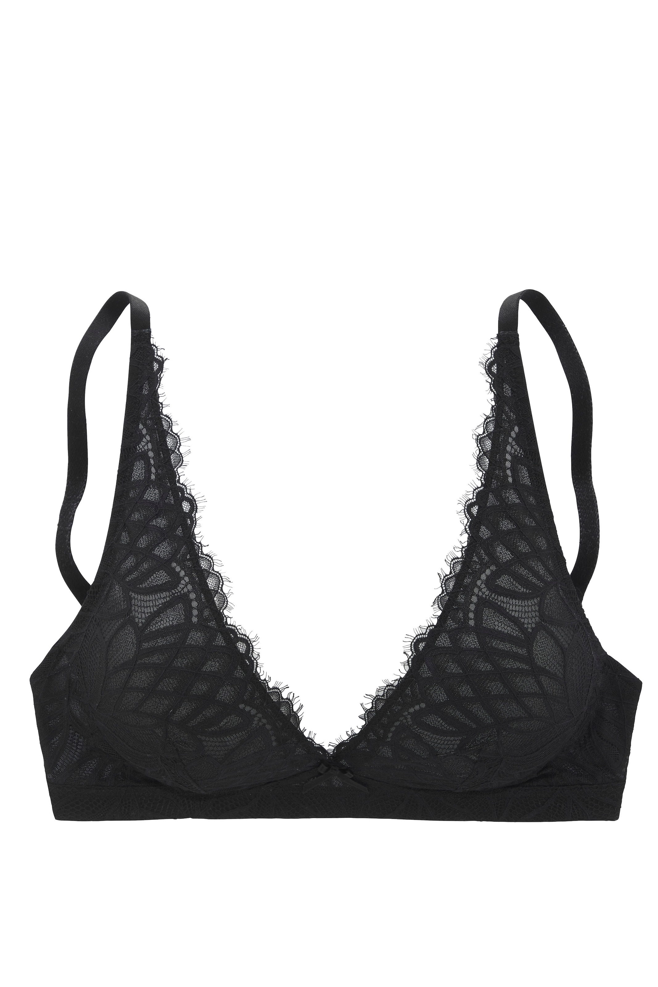 LASCANA Triangle Bra in Black: front